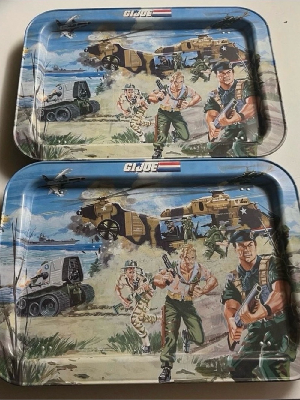 1987 Vintage Hasbro GI Joe Dinner/ Snack Trays (Set Of 2)